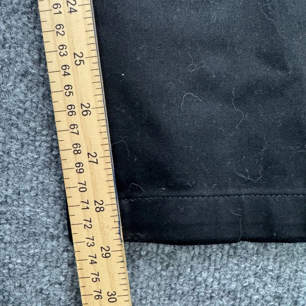 Dockers Signature Khaki Pants Mens 40x29 Black Classic Fit Lux Cotton Stretch